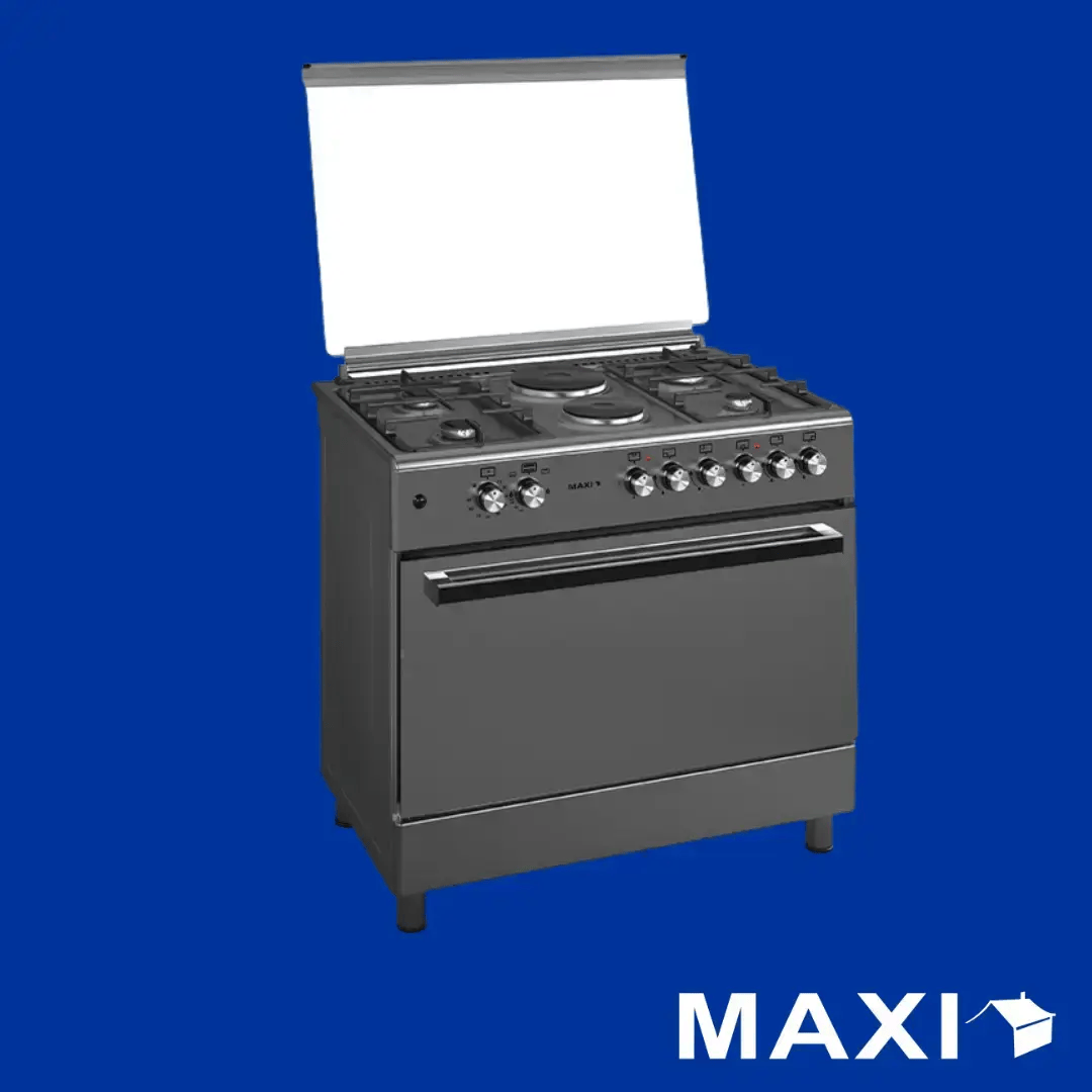 Maxi Gas Cooker 60x90 CM (4+2) Burners Matte Inox (TR) MAXI60X90TR42INOX