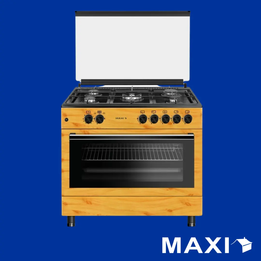 Maxi Gas Cooker 60x90 CM (5) Burners Wood (TR) MAXI60X90TR5BWOOD