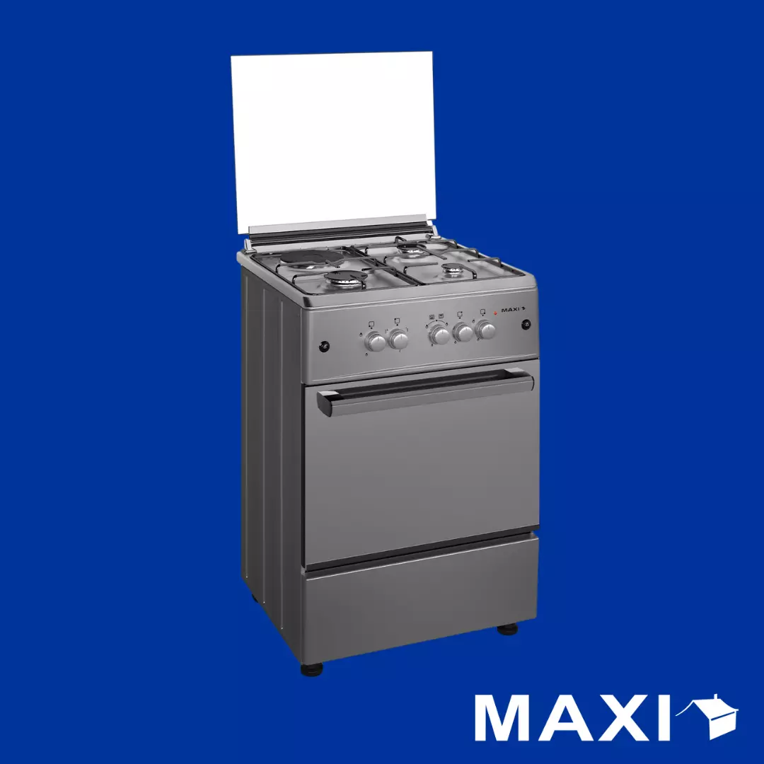 Maxi Gas Cooker 60x60 CM (3+1) Burners Inox MAXI6060-M4-INOX