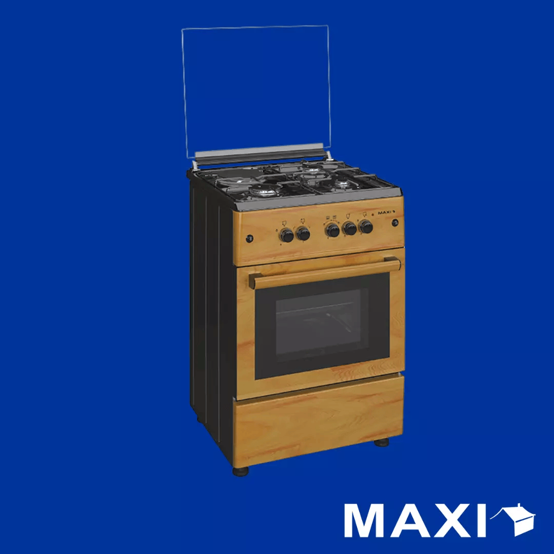 Maxi Gas Cooker 60x60 CM (3+1) Burners IGL Wood MAXI606031IGLWOOD