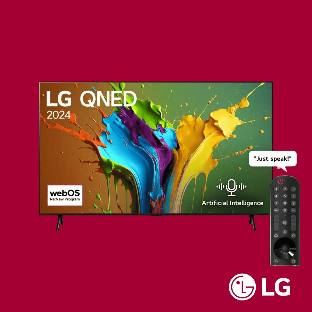 LG TV QNED 75 Inch QNED80A6A 4K Smart AI Magic Remote HDR10 webOS25 LGTV75QNED80A6A
